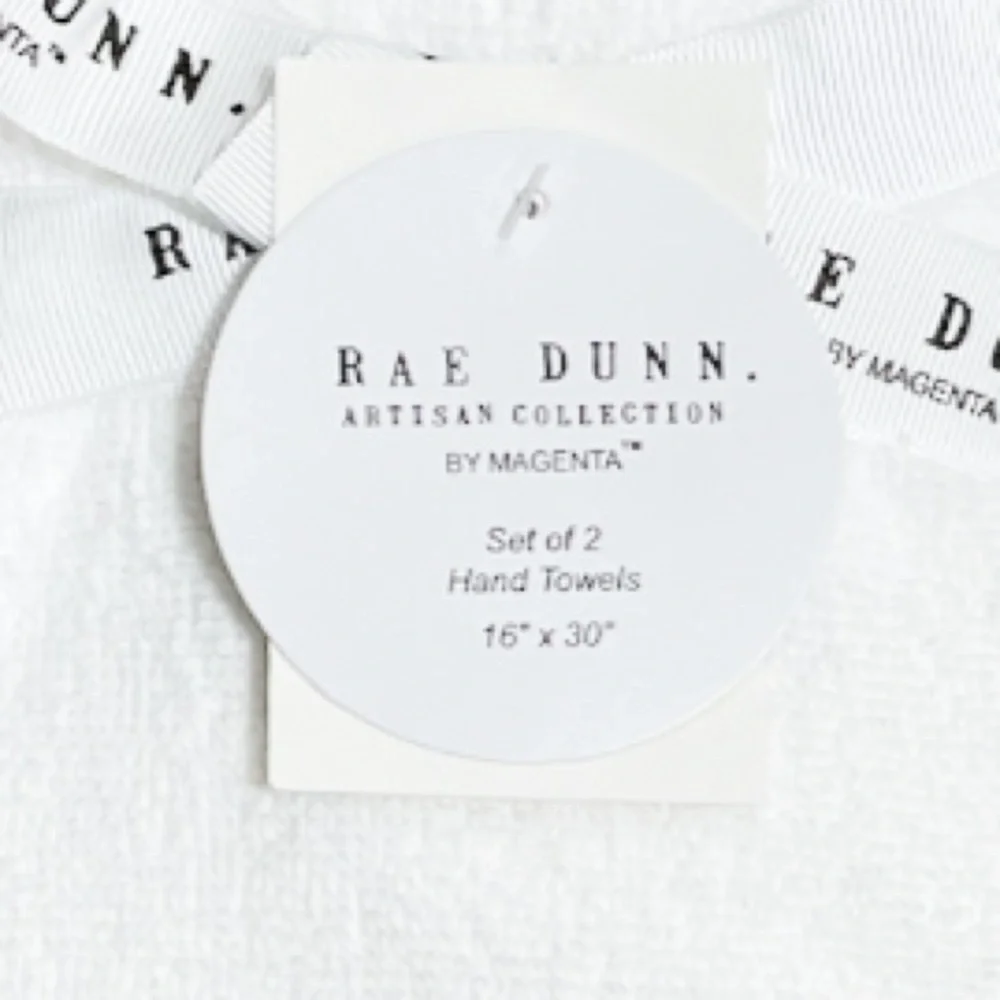 NEW Rae Dunn JOY Christmas Set of 2 Hand Towels
